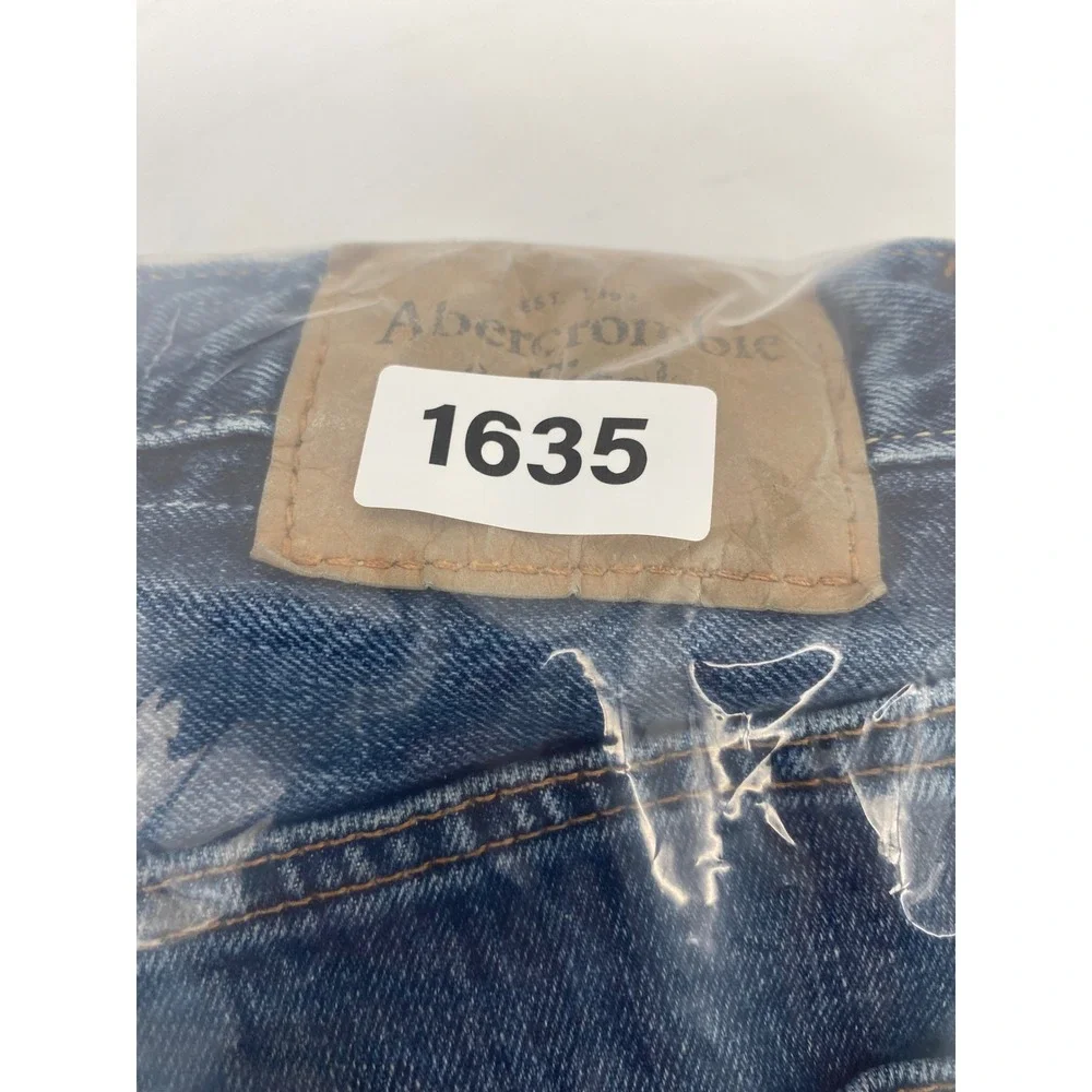 Abercrombie & Fitch Jeans 30x30 Blue Button Fly Straight Leg Denim Excellent